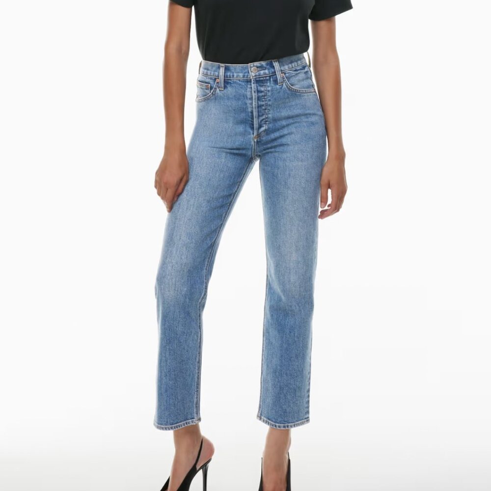 Denim Forum's Arlo High-Rise Straight Jean - 28 L X 28 W